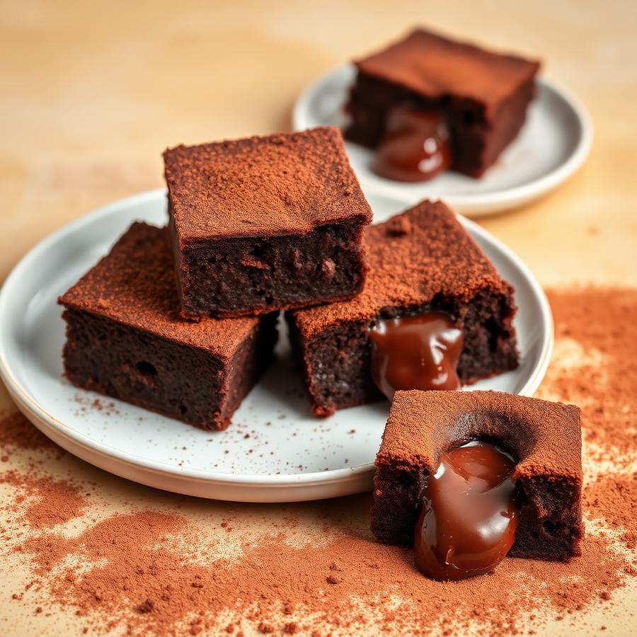 Brownies and choco lava dessert